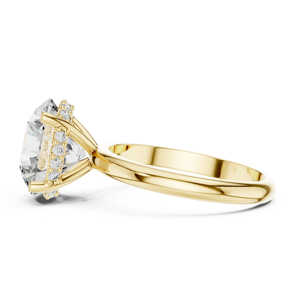 3.90ct Round Cut Lab Grown Diamond Jocasta Ring