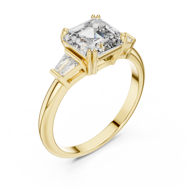 2ct Lab Grown Diamond Ascher Cut Ring