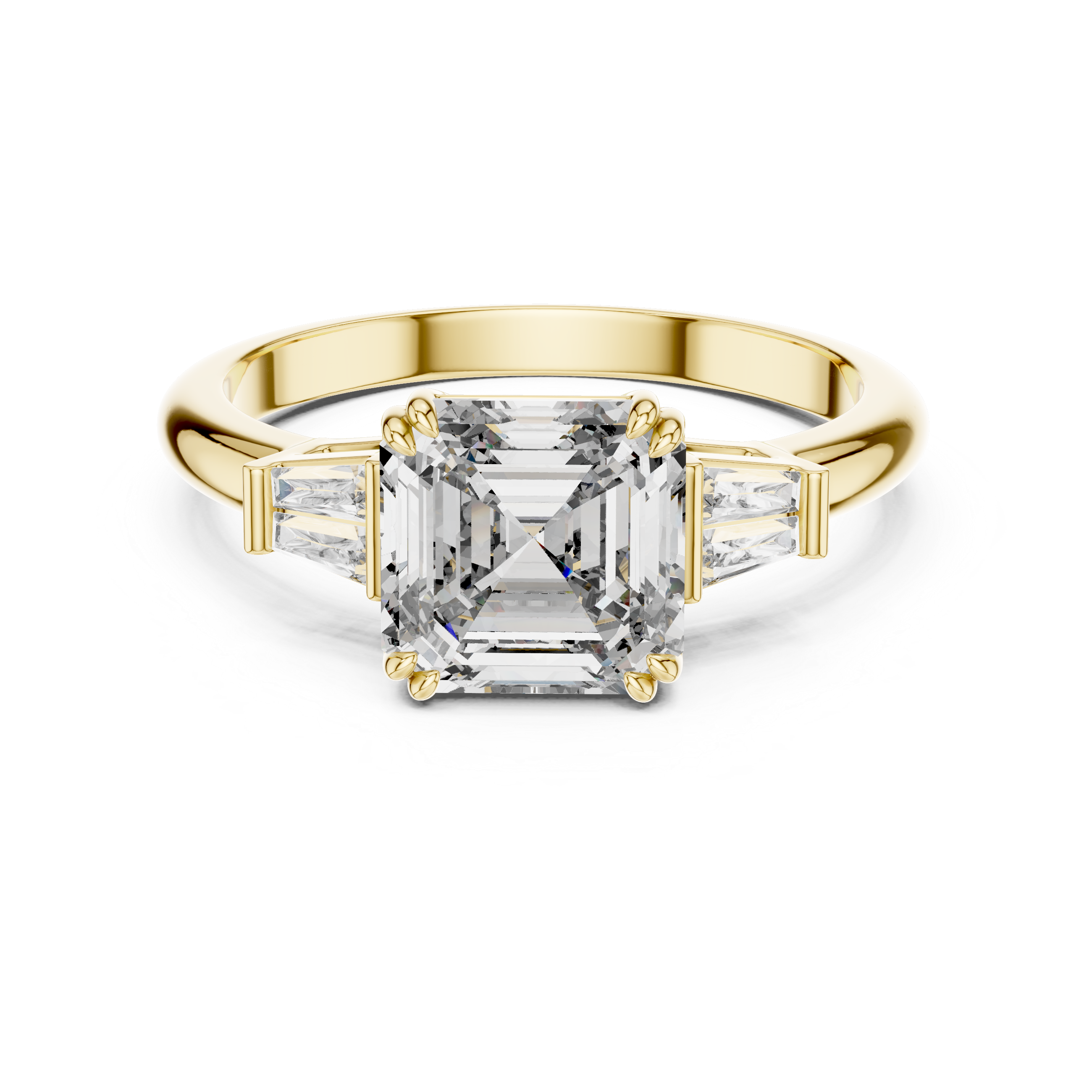 2ct Lab Grown Diamond Ascher Cut Ring