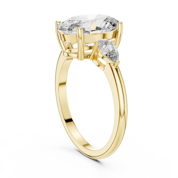 3.00ct Lab Grown Diamond Lunara Trinity Oval Ring