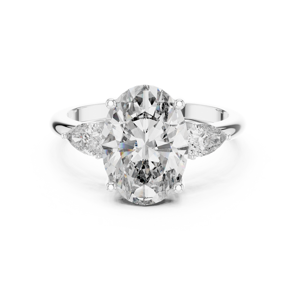 3.00ct Lab Grown Diamond Lunara Trinity Oval Ring