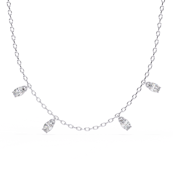 1.45ct Lab Grown Diamond Necklace – Oval Cut Diamond NK-003 (5)