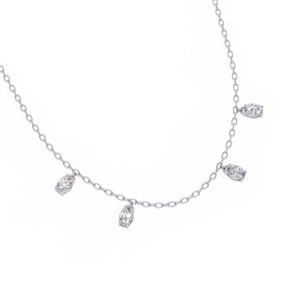 1.45ct Lab Grown Diamond Necklace – Oval Cut Diamond NK-003 (5)