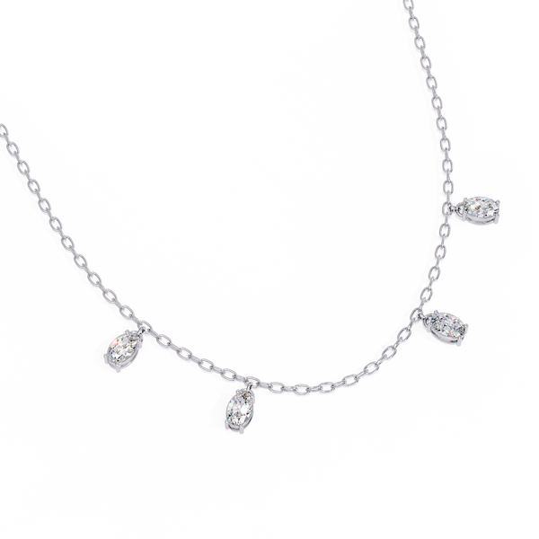 1.45ct Lab Grown Diamond Necklace – Oval Cut Diamond NK-003 (5)