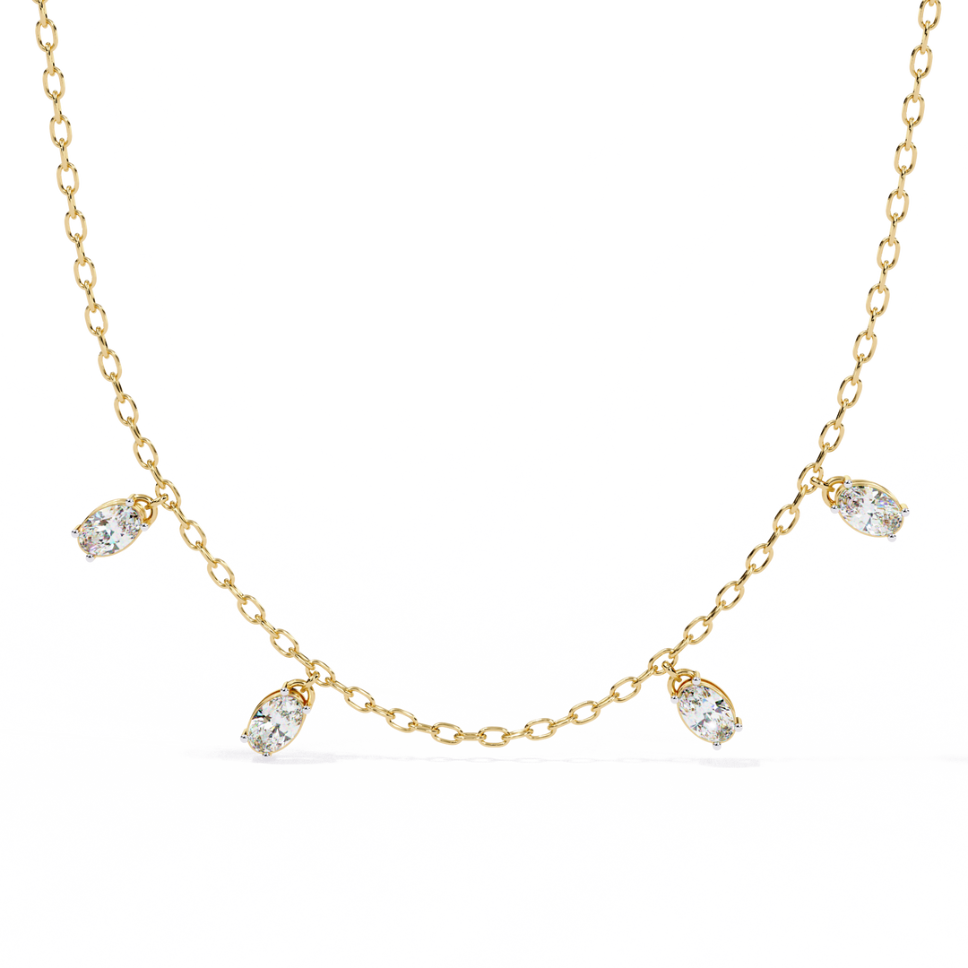 1.45ct Lab Grown Diamond Necklace – Oval Cut Diamond