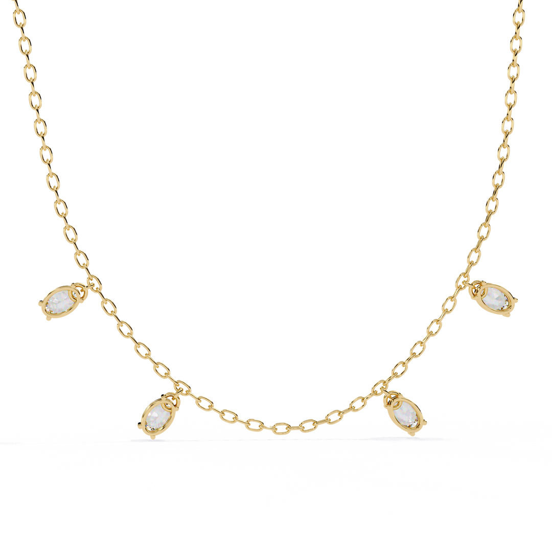 1.45ct Lab Grown Diamond Necklace – Oval Cut Diamond