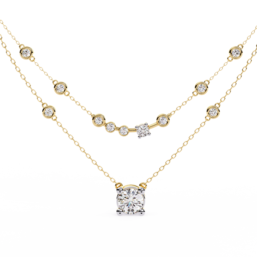 0.6ct Lab Grown Diamond Necklace – Round Cut Diamond NK-004 (13)