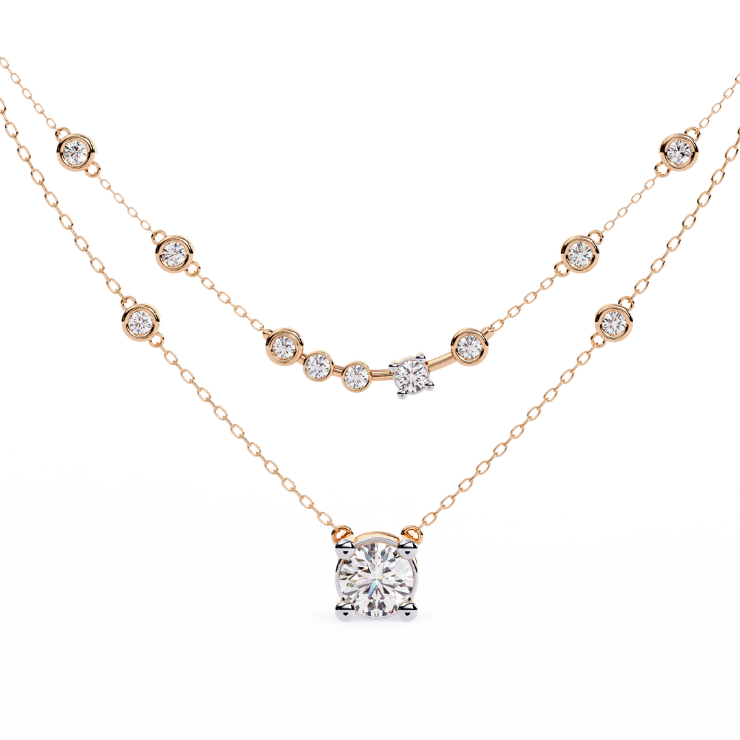 0.6ct Lab Grown Diamond Necklace – Round Cut Diamond NK-004 (13)