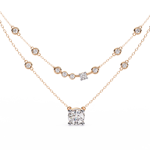 0.6ct Lab Grown Diamond Necklace – Round Cut Diamond NK-004 (13)