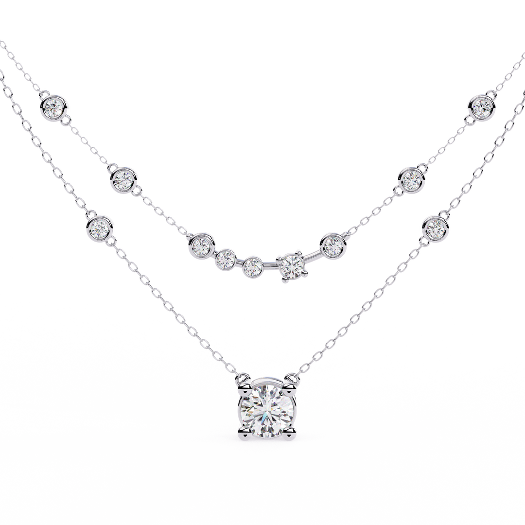 0.6ct Lab Grown Diamond Necklace – Round Cut Diamond NK-004 (13)