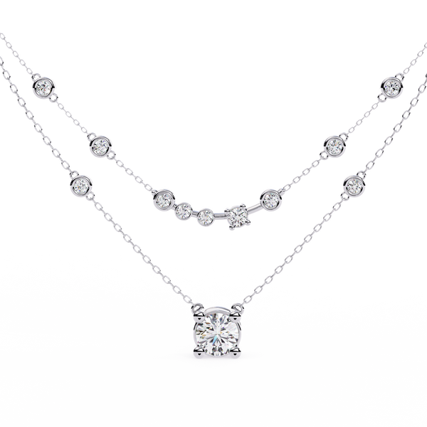 0.6ct Lab Grown Diamond Necklace – Round Cut Diamond NK-004 (13)