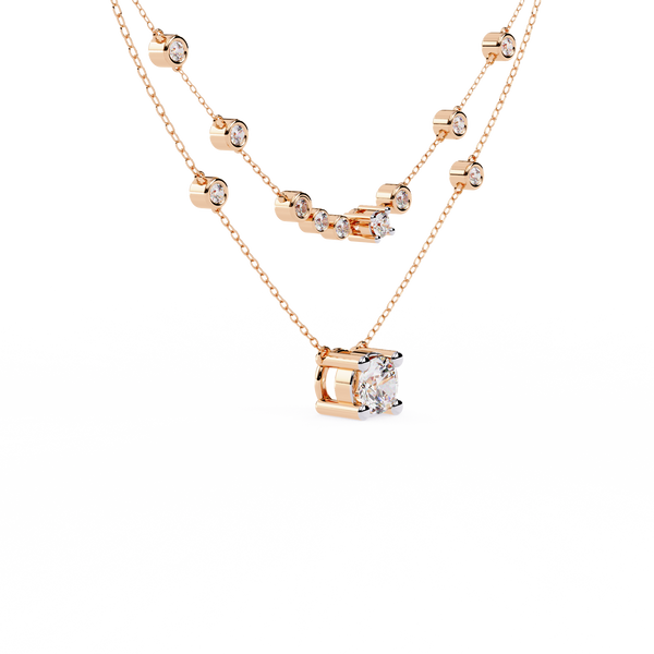 0.6ct Lab Grown Diamond Necklace – Round Cut Diamond NK-004 (13)