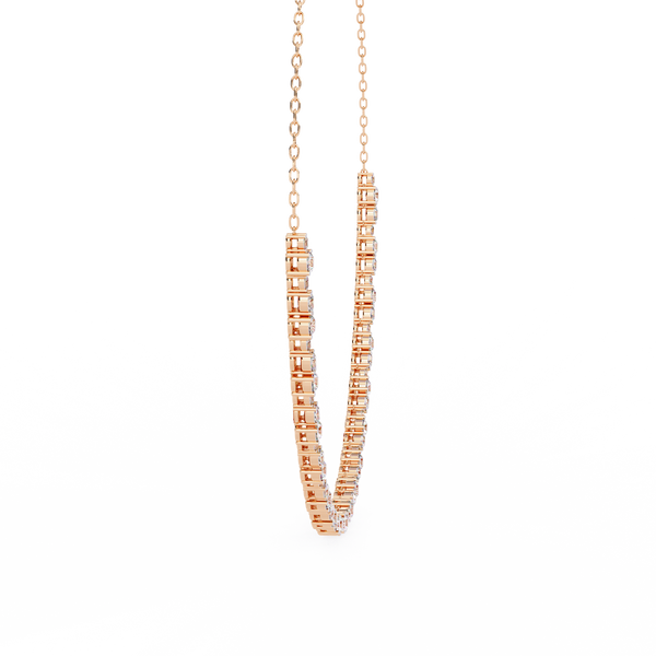 3.24ct Lab Grown Diamond Necklace - Oval & Round Cut Diamond NK-006 (13)