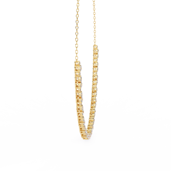 3.24ct Lab Grown Diamond Necklace - Oval & Round Cut Diamond NK-006 (13)