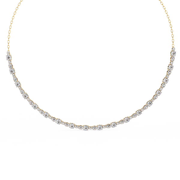 3.24ct Lab Grown Diamond Necklace - Oval & Round Cut Diamond NK-006 (13)