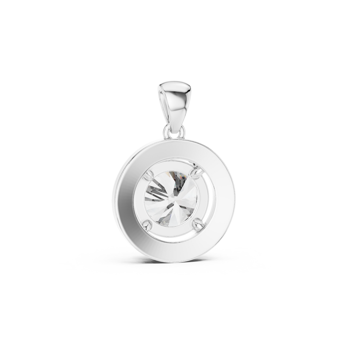 3.22ct Lab Grown Diamond Pendant – Round Cut Diamond
