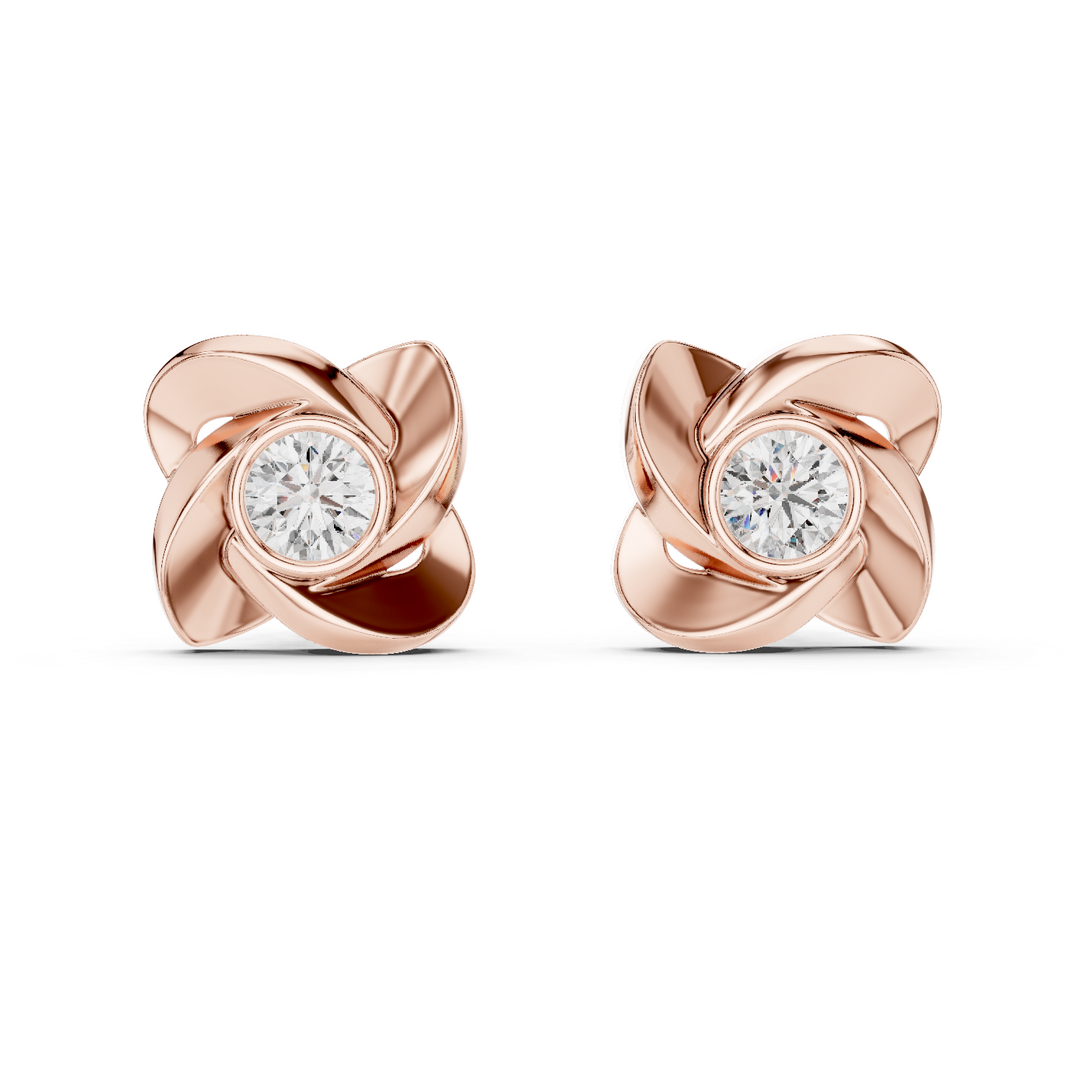 1.80ct Lab Grown Diamond Stud Swirl Earrings