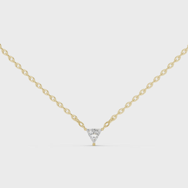 0.74ct Lab Grown Diamond Pendant - Triangle Cut Diamond 42#360007N@7