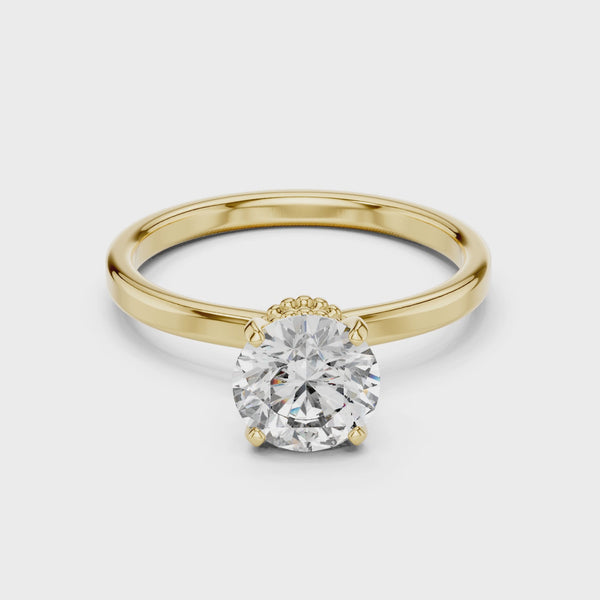 0.25ct-3ct Lab Grown Diamond Aurielle Bloom Solitaire Ring