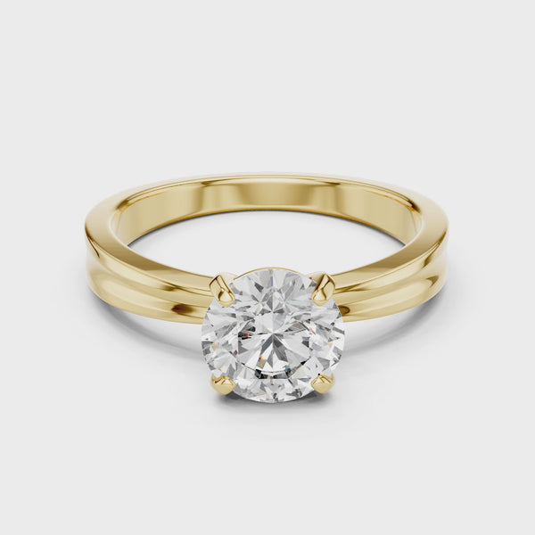1ct Lab Grown Diamond Ring – Round Cut Diamond