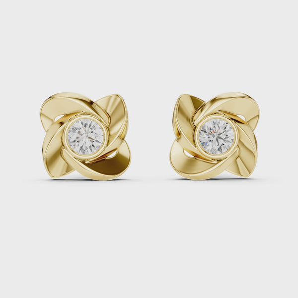 1.80ct Lab Grown Diamond Stud Swirl Earrings