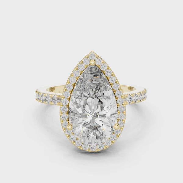 1ct, 2ct, 3ct, 4ct Lab Grown Diamond Sculptured Grace Ring
