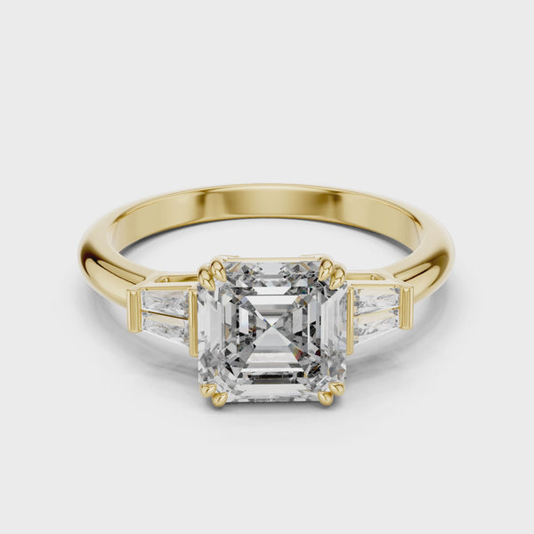 2ct Lab Grown Diamond Ascher Cut Ring