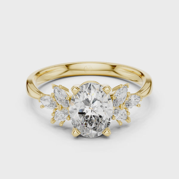 Lab Grown Diamond Ring – Oval & Marquise Cut Diamonds