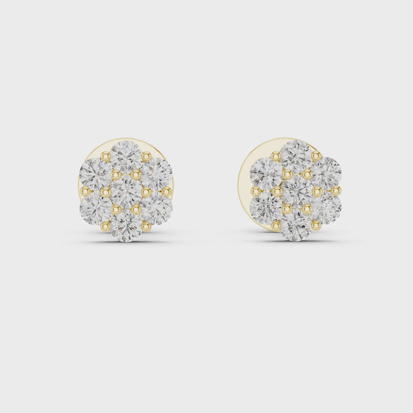 0.45ct Lab Grown Diamond Cluster Earrings