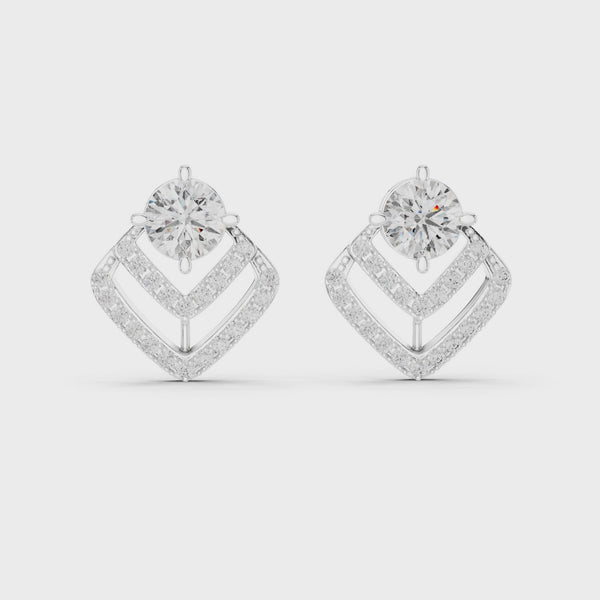 3.41ct Lab Grown Diamond Earring – Round Cut Diamond ER-0009@7