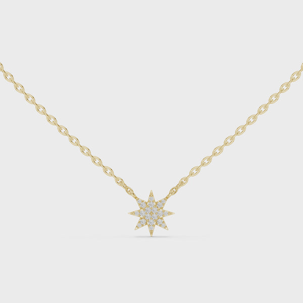0.07ct Lab Grown Diamond Star Pendant – A Spark of Everyday Brilliance -42#360012N@7