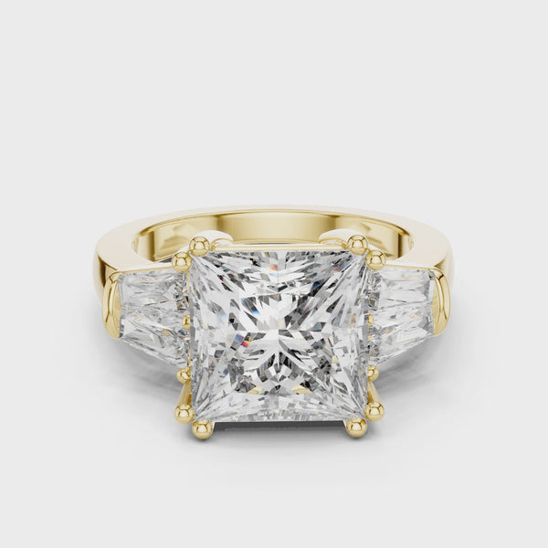 3.90ct Princess Lab Grown Diamond Ring- LR-0046@7