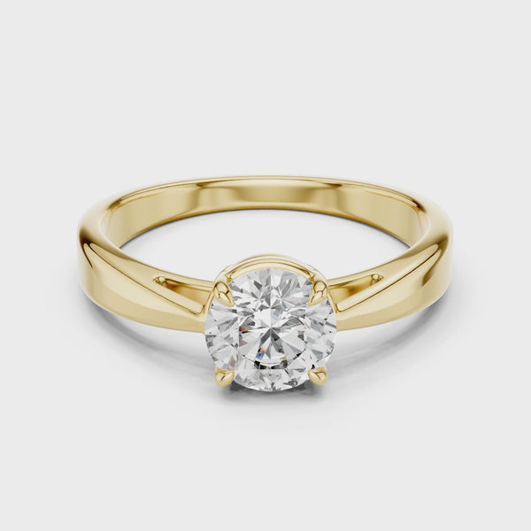 1ct Lab Grown Diamond Ring – Round Cut Diamond