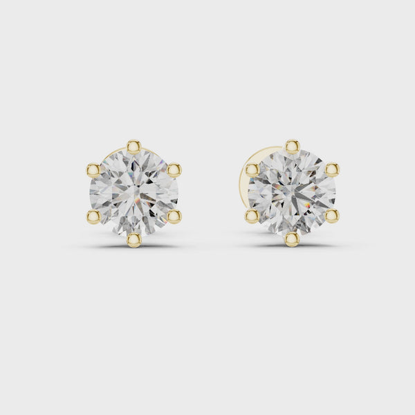 0.25ct-3ct Lab Grown Diamond Earrings | Round Brilliant Cut | ER-0012@7