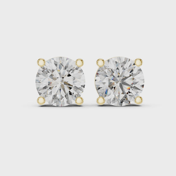 Lab Grown Diamond Crown Style Earrings