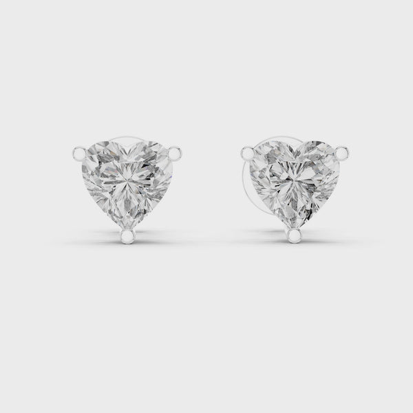 Lab Grown Diamond Earring – Heart Cut Diamond ER-0006@7